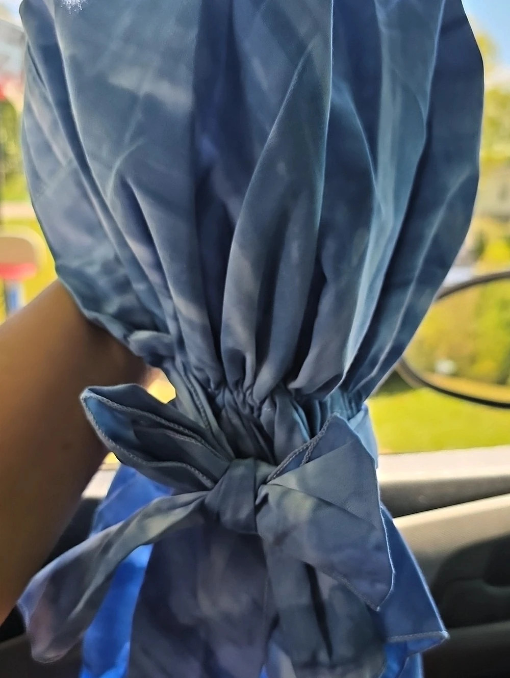 Blue Bow Sun Hat Like New